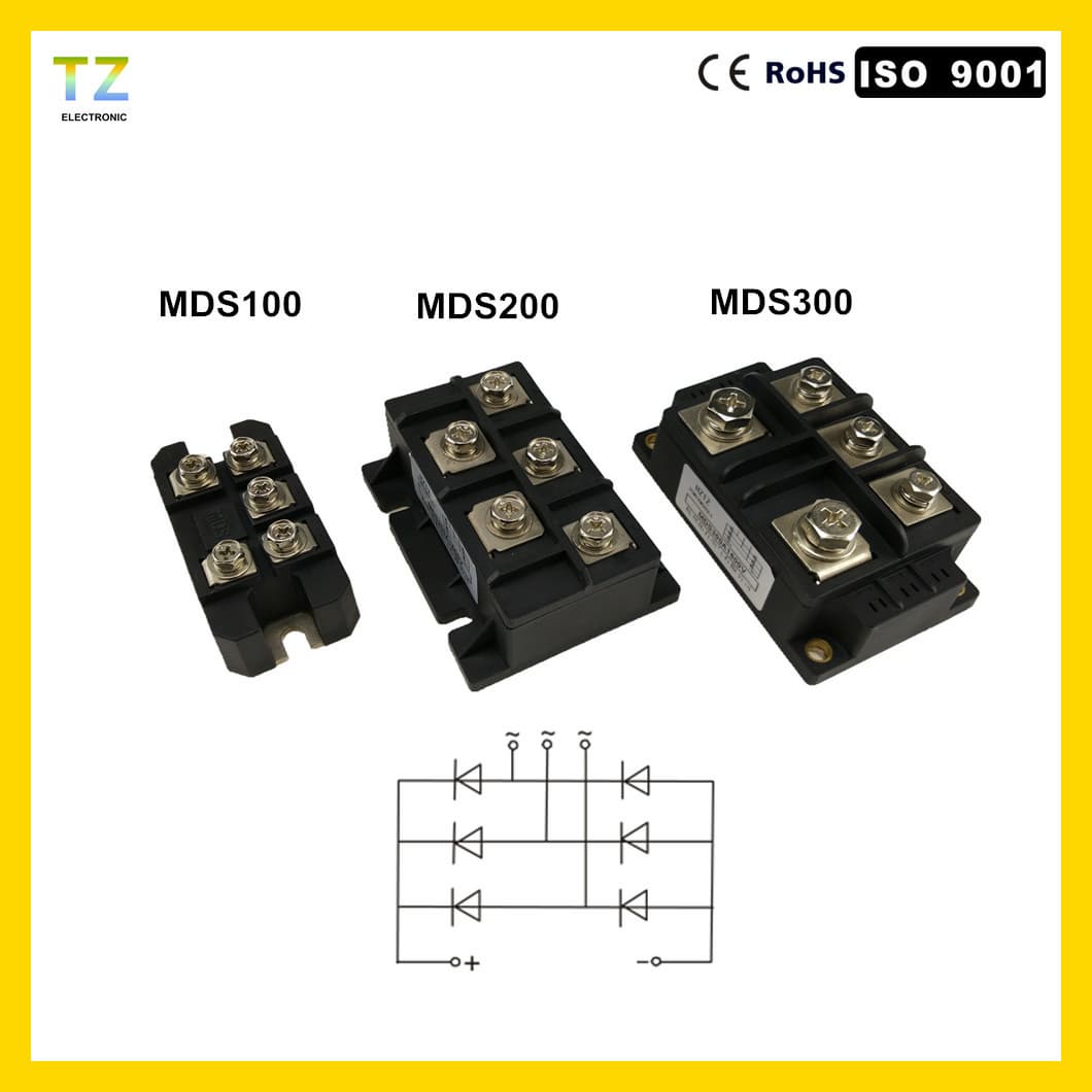 Three phase rectifier bridge module MDS200A1600V